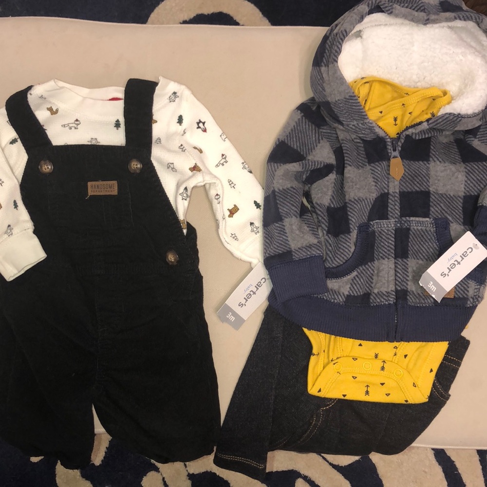 Carters baby boy 2 outfits 3 months